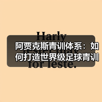阿贾克斯青训体系：如何打造世界级足球青训工厂？-图5